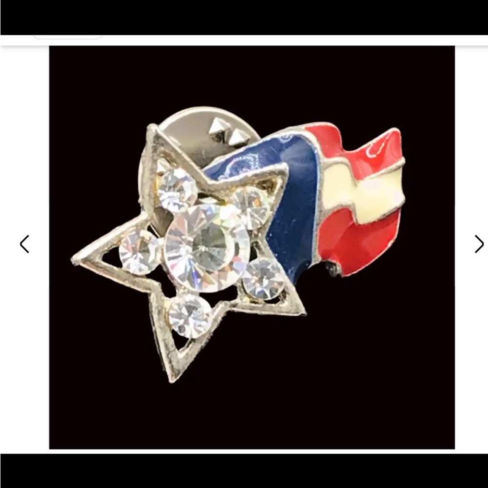 Show your Love for The United States …Vintage Stars and Stripes Rhinestone pin